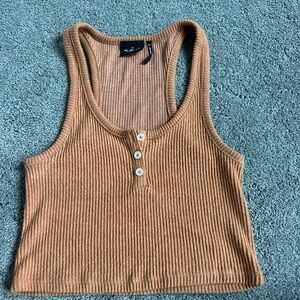 Urban Outfitters Buttoned Ribbed Crop Top